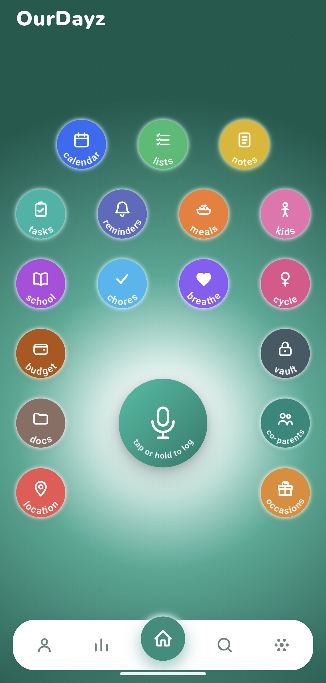 OurDayz dashboard